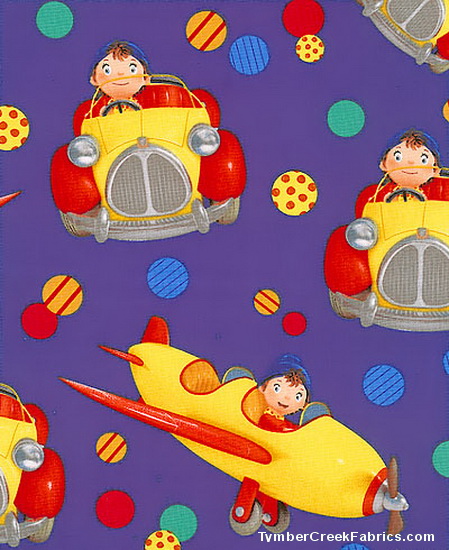 Noddy in Toyland Ride Along-Airplanes Fabric <font color=Red> SA